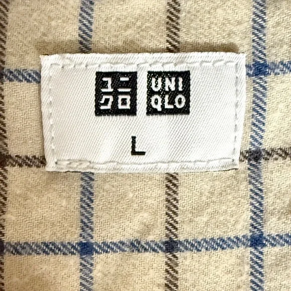 Uniqlo Flannel Check Button Down Shirt - Picture 5 of 9